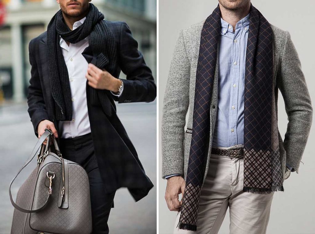 mens scarf for suit