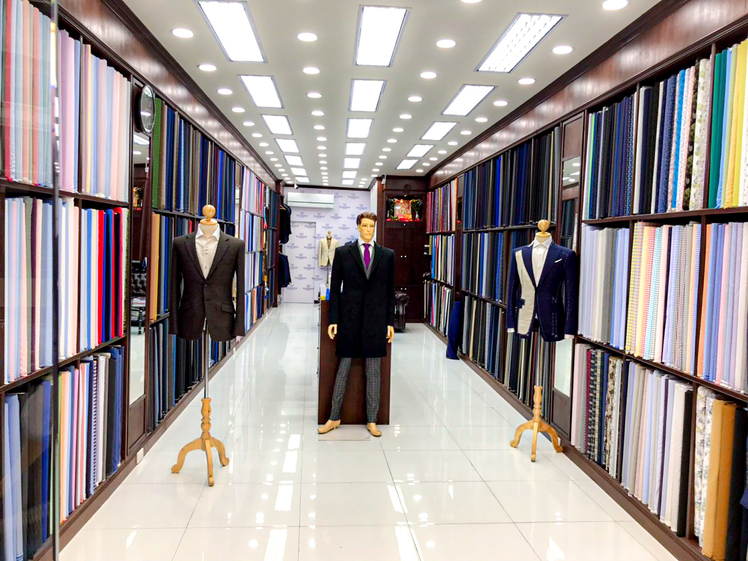woolrich bespoke tailor bangkok interior with fabrics