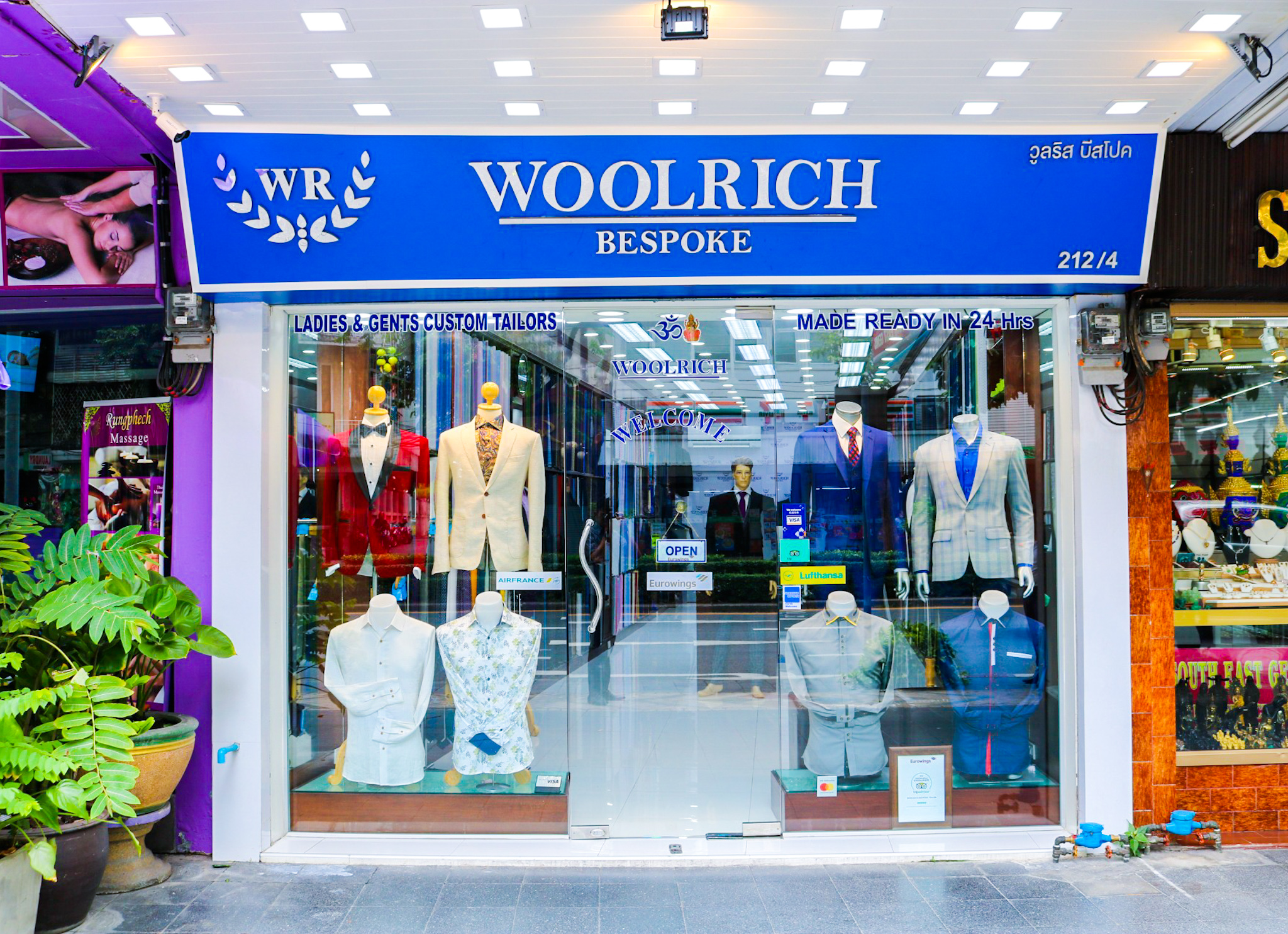 woolrich bespoke tailor bangkok store front